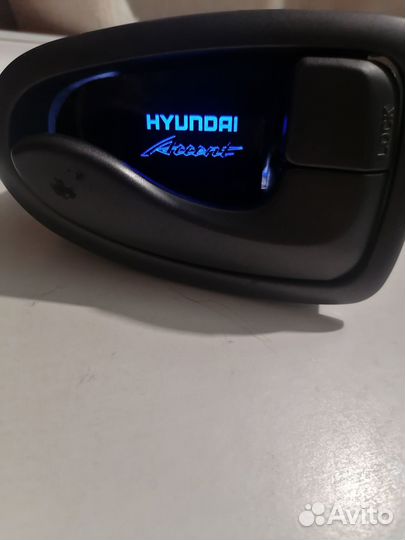 Led подсветка дверных ручек салона Hyundai Accent