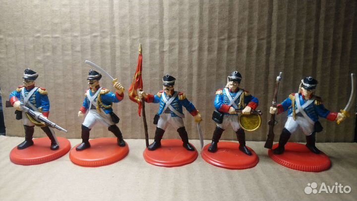 Набор солдатиков 1/32 (54мм) русско-французская