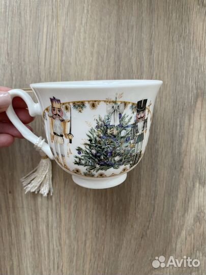 Чашка с блюдцем фарфор