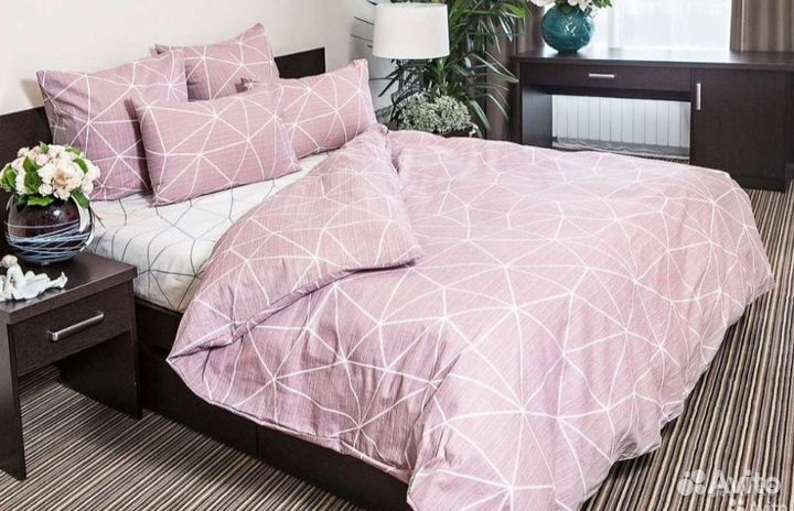 Постельное белье хлопок 100 (поплин) 2сп с евро пр