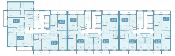 2-к. квартира, 38,2 м², 9/17 эт.