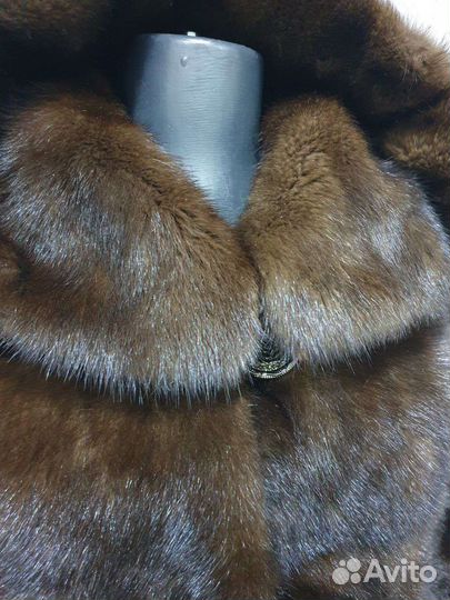 Шуба норковая с капюшоном