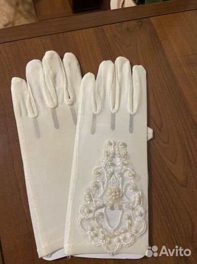 Перчатки капроновые, вечерние