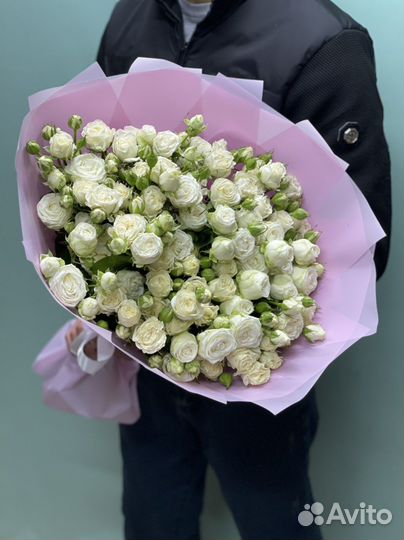 Кустовая роза пиона видная