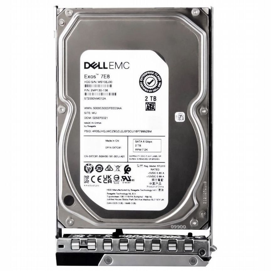 [X7C91] Жесткий Диск Dell 2tb Sata3 3.5" Hdd X7c91