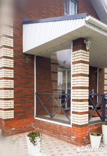 Мягкие окна для коттеджа с москитной сеткой