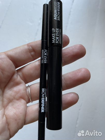 Make up forever тушь для бровей и карандаш