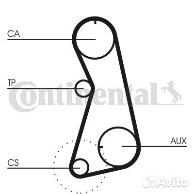 Комплект грм для Audi 80 B4 1991-1996 contitech