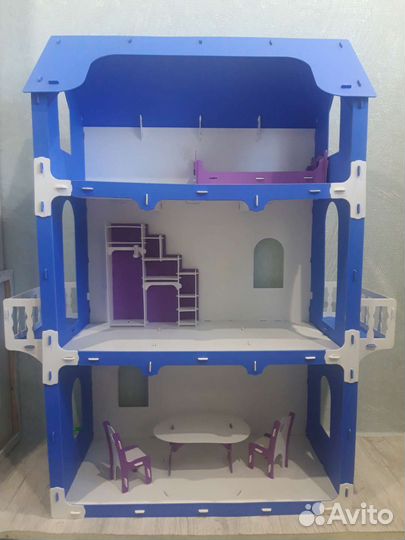 Кукольный домик для барби с мебелью