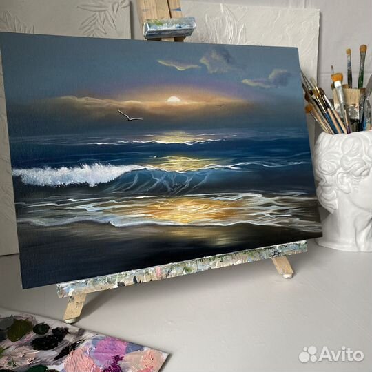 Картина маслом «Морской пейзаж»