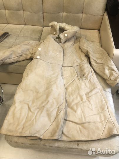 Тулуп из овчины армейский