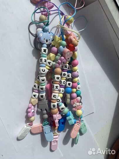 Именной держатель для соски, слингобусы