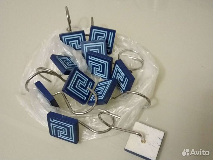 Крючки для шторы на ванну 12 шт