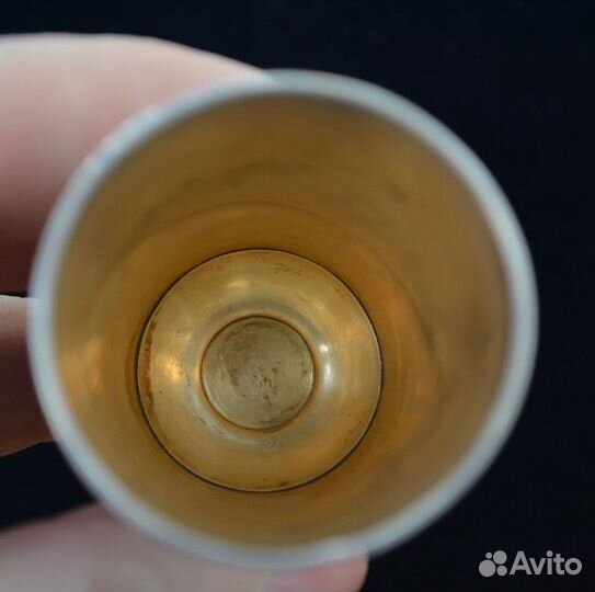 Серебряная рюмка. - 875 пр. кубачи. вес 50.7 гр