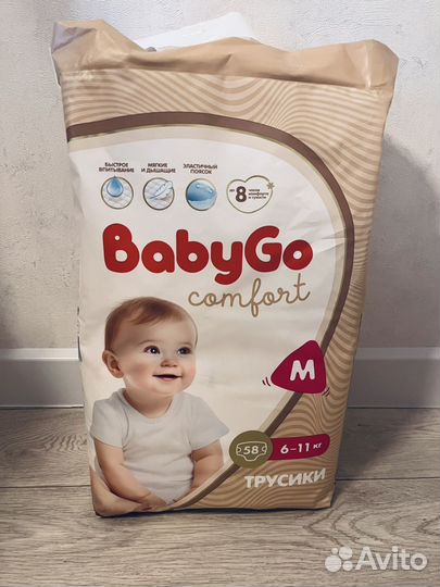 Трусики BabyGo Comfort M 6-11 кг 38шт