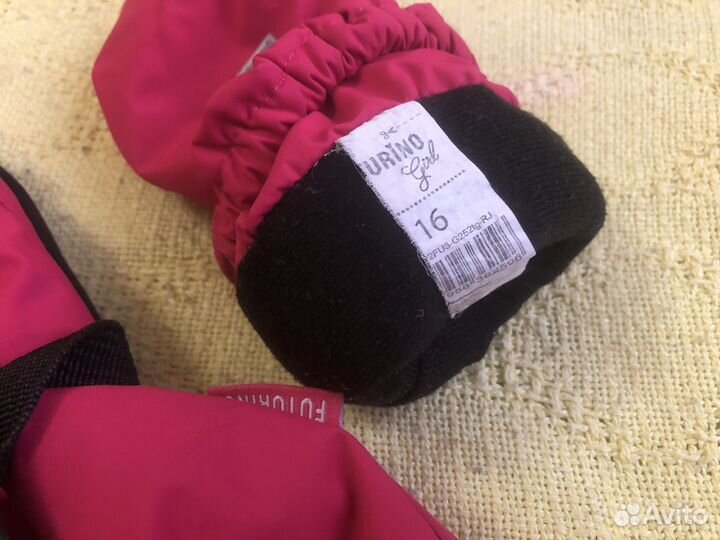 Варежки для девочки утепленные на флисе 16