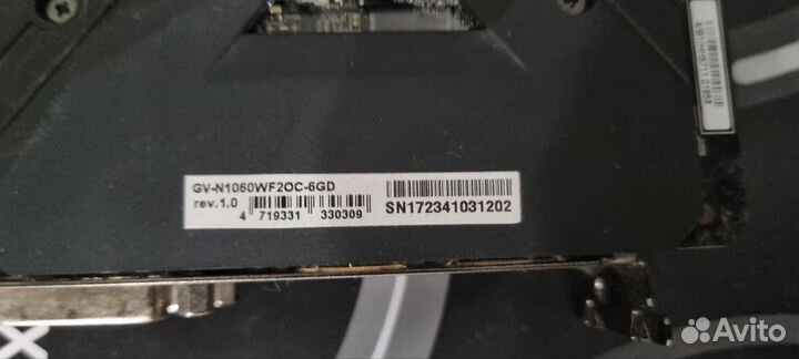 Видеокарта gtx 1060 6gb gigabyte