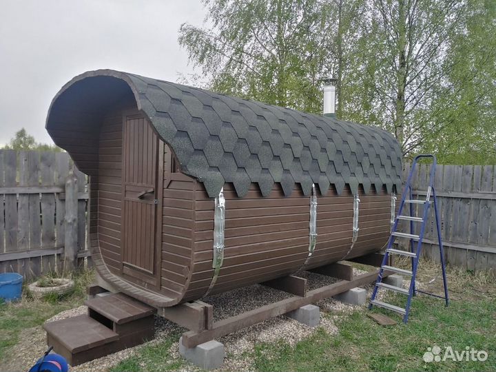 Баня бочка квадро