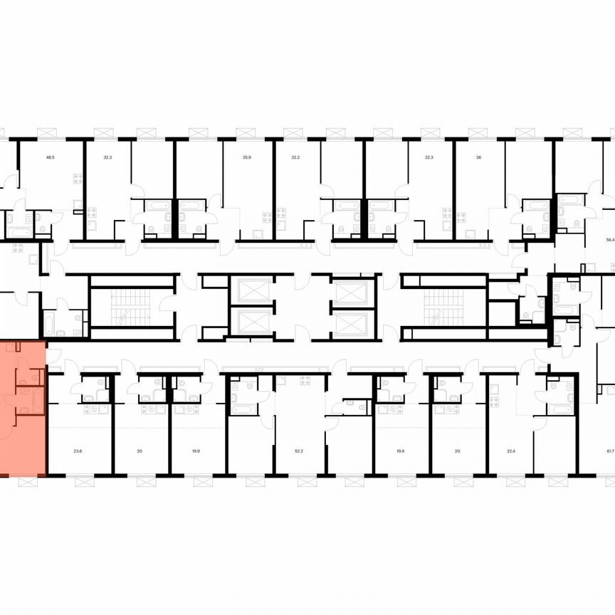 2-к. квартира, 46,2 м², 9/24 эт.