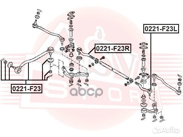 Рулевой наконечник 0221-F23 asva