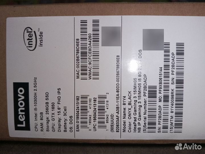 Ноутбук игровой Lenovo Ideapad Gaming 3 15IMH05