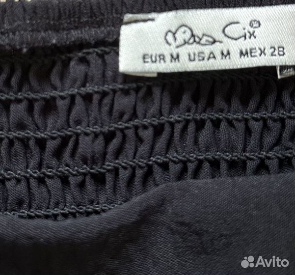 Платье мини черное