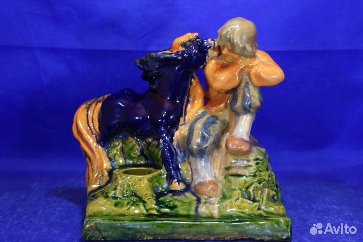 Редкость Статуэтка чернильница Иванушка и Конек Го
