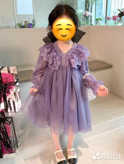 Платье нарядное для девочки 130 см (новое)