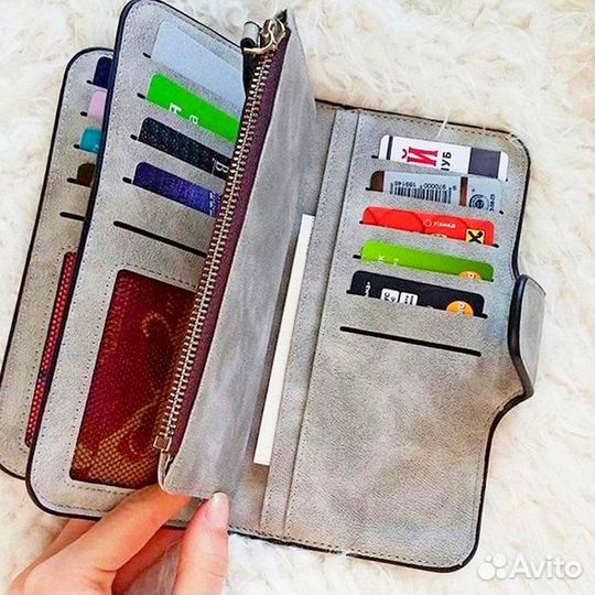 Женский больш. замшевый кошелёк-портмоне Baellerry