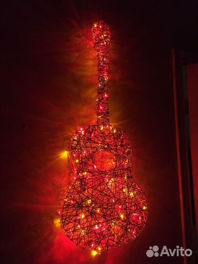 Гитара Светящаяся светодиодная