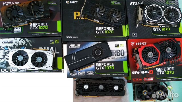 Видеокарты gtx 1070 1080ti p-104