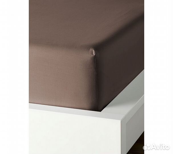 Простынь GoodNight Сатин 160х200х20 Шоколад на рез