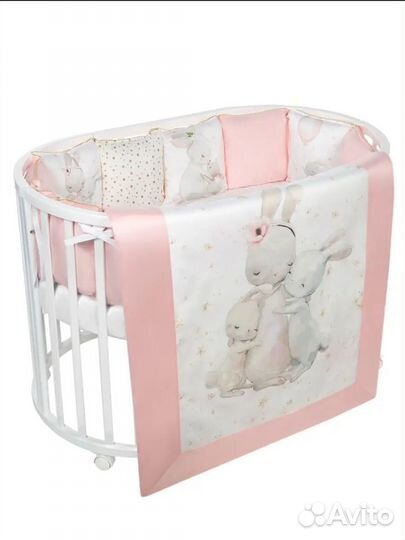 Бортики в кроватку с постельным бельем