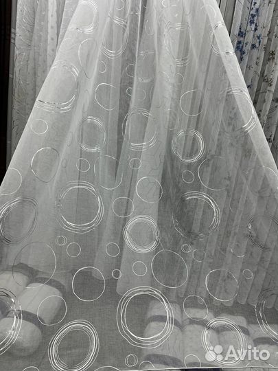 Тюль Батист «Розы» ;«Круги»; «Вояж»