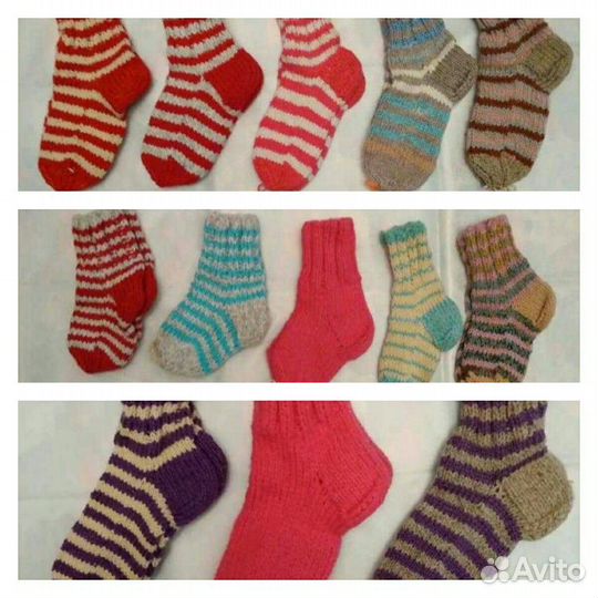 Вязаные носки ручной работы