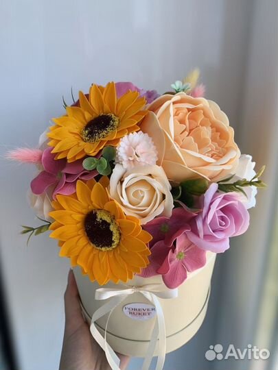 Букет из мыльных цветов
