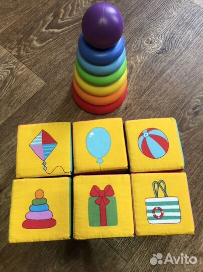Пирамидка и мягкие кубики