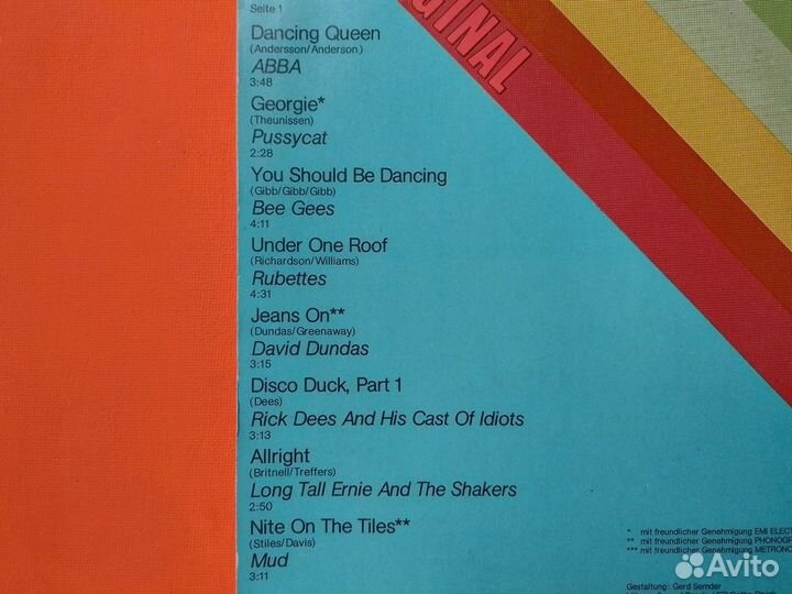 Виниловая пластинка Hits Original