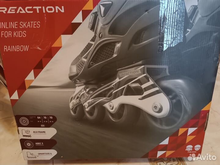 Ролики коньки детские раздвижные размер 36-41