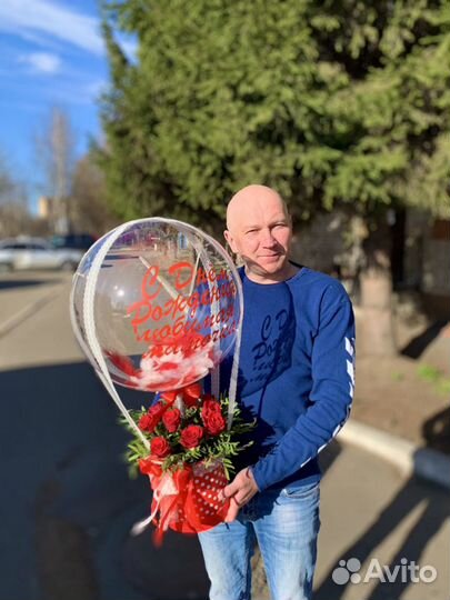 Шар с букетом