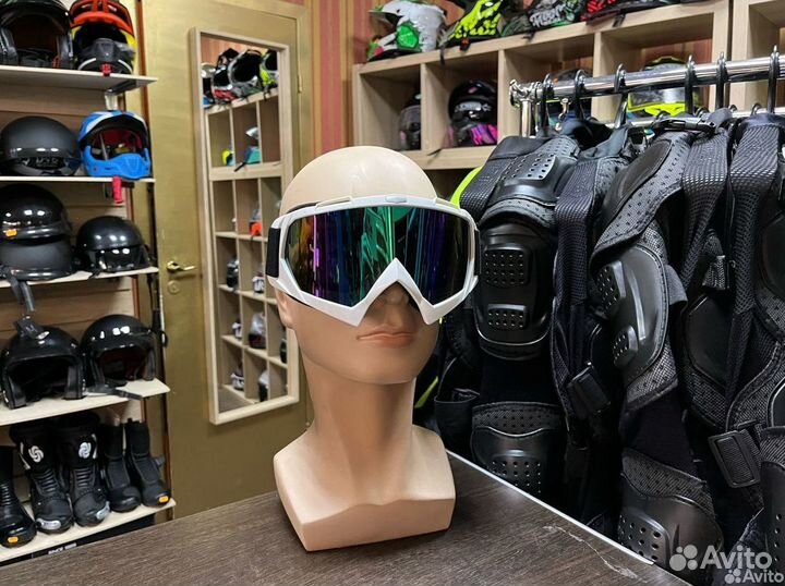 Маска очки с напылением с паралоном экип мото