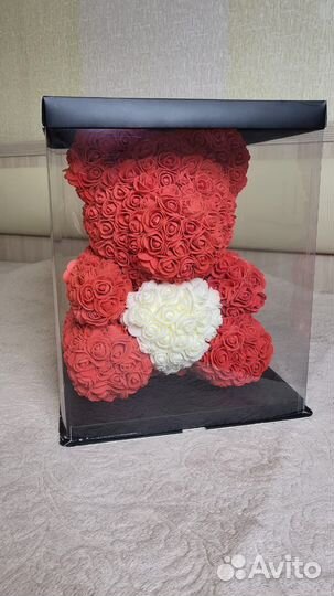 Медведь из роз 35 см