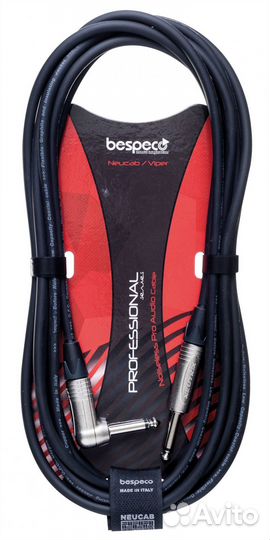 Кабель гитарный Bespeco NCP900 9 m (прямой/угловой