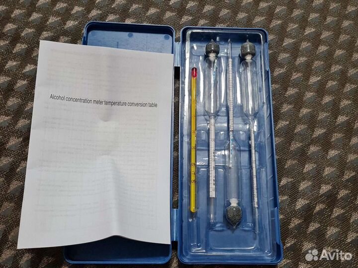 Стеклянный спиртометр, набор денситометра спирта