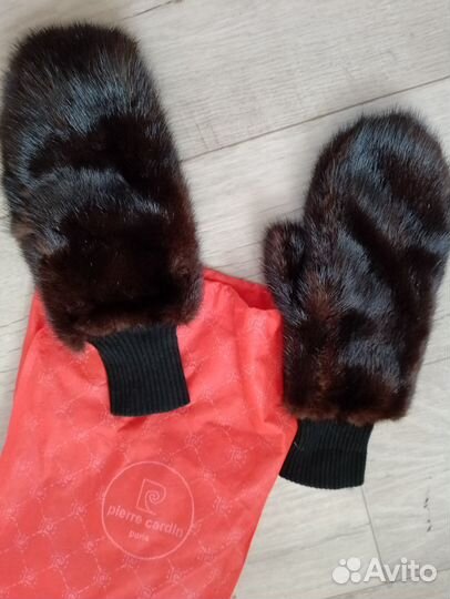 Норковые варежки в хорошем состоянии