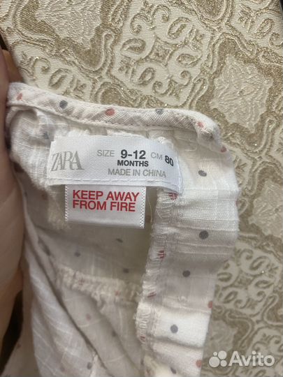 Блузка боди Zara для девочки 80 размер