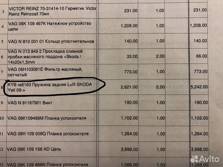 Пружины для Yeti