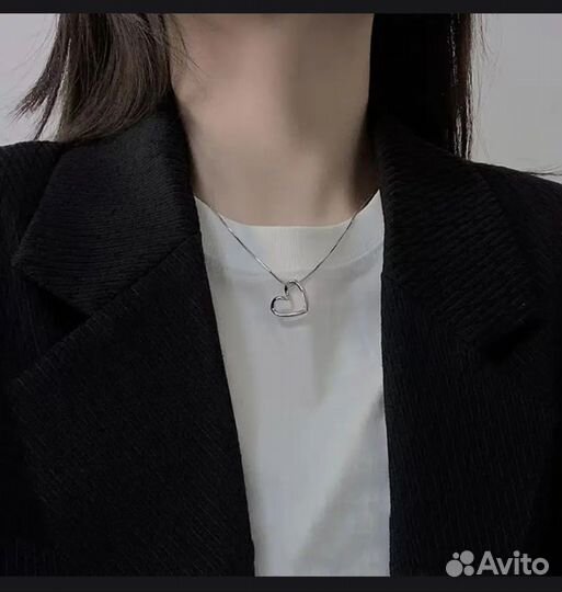 Цепочка ожерелье с сердцем