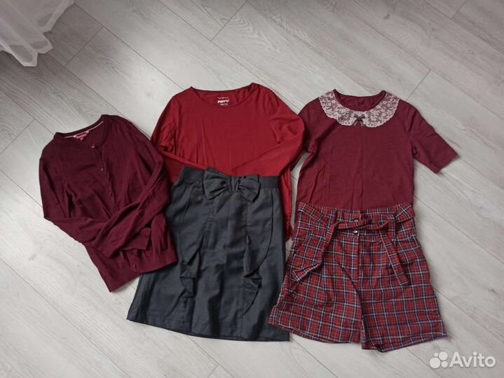 Одежда для школы бордовая пакетом