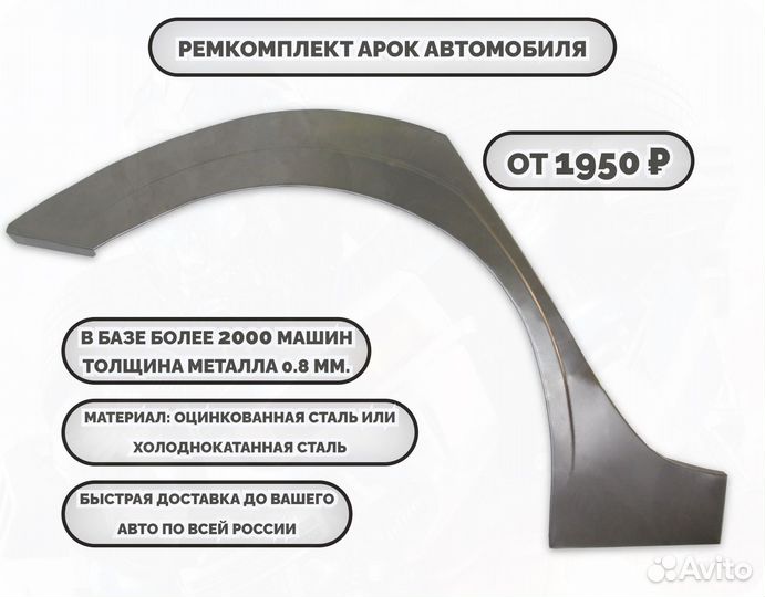 Ремонтные арки (ремкомплект) на машину